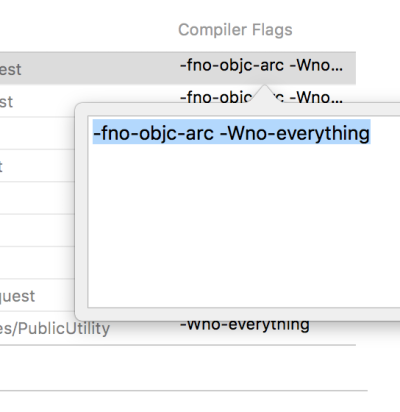  添加 -Wno-everything 这个 flag